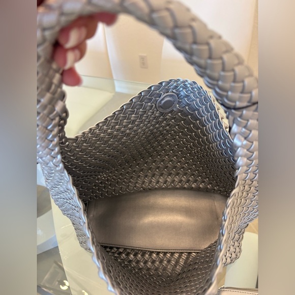 Silver Woven Tote Bag - Picture 3 of 7